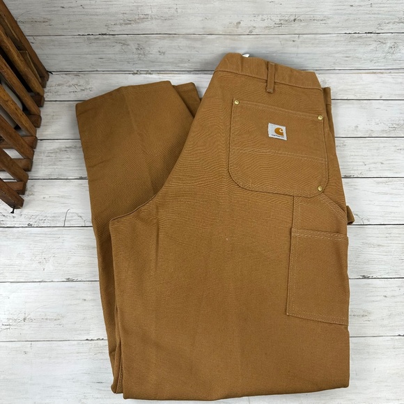Carhartt Other - Carhartt B01 BRN Double Knee Carpenter Pants 2018 Union Made USA 38x30 Loose fit
